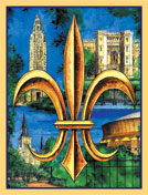 Fleur-de-lis note cards